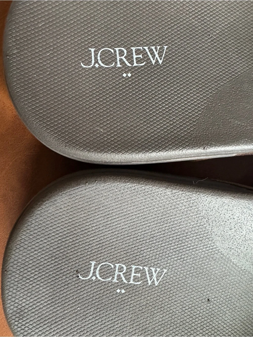J. Crew Men’s Dark Brown and Black Flip-Flop Sandals
